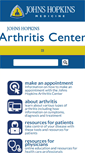 Mobile Screenshot of hopkinsarthritis.org