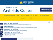 Tablet Screenshot of hopkinsarthritis.org